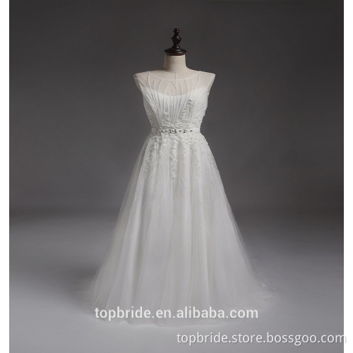 S517 Fashion Flower Lace Mermaid Tail Layered Modest Wedding Dresses